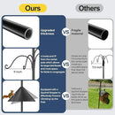 Bird Feeders Pole, House Pole 92 Inch, Adjustable Heavy Duty Feeder Stand Feeding Station with Sturdy Anchor Squirrel Proof Baffle for Watching (Bird Not Included) by GreenHaven Gardens