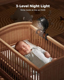 SWEETFULL Baby Stroller Fan - 4000mAh Rechargeable 4-Speed Quiet with LED Display & Night Light, Mini Portable 360° Clip On Safe Fan for Car Seat, Crib, Travel - Black by TinyTreasures Baby Boutique