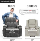 Lazy Boy Recliner Chair, Postoperative Recovery，Retractable 23'' Extra-Long Leg Support Lift Chair Hold up to 400lb，25.5'' Oversized Recliner seat for Big and Tall by CozyNest Decor