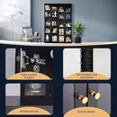 5 Tier Metal Curio Cabinets, Modern Bookshelf Cabinet with 4 Adjustable Shelves, Cabinet Display Case for Home Office, Living Room, Pantry (Black-27.5W) by CozyNest Decor
