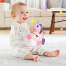Baby Musical Activity Soft Toys with Sound & Light, Sensory Toys for Infant Developmental with Teether, Rattle and Textures, Soft Plush Toy for Newborn Gift 6 to 12 Months (Pink Unicorn) by TinyTreasures Baby Boutique