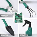 2wayz Garden Tool Set - 5-Piece Durable Gardening Hand Tools - 3x12x7-inch Gardening Kit with Portable Box and Carrying Case - Small Garden Planting Tools - Garden Essentials - Gift for Garden Lovers by GreenHaven Gardens