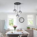 KCO Lighting 3 Pendant Light Fixtures Ceiling Hanging Large Glass Cluster Chandelier Nordic Mercury Glass Pendant Light Modern Cluster Pendant Light Fixture by CozyNest Decor