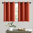 MIULEE Short Fall Curtains for Windows - Burnt Orange Blackout Half Window Curtains Thermal Insulated Privacy Drapes for Kitchen Bedroom Bathroom Grommet Small Basement Tiers W40 x L36 Inch 2 Panels by TinyTreasures Baby Boutique