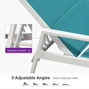 PURPLE LEAF Outdoor Chaise Lounge Adjustable Sunbathing Recliner with Armrest Blue 2 Sets by GreenHaven Gardens
