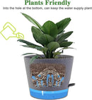 Self Watering Pots for Indoor Plants,12 inch Planters with Drainage Holes Plastic Flower Pots with Deep Reservoir, Grey Speckles by CozyNest Decor