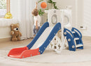 67i Toddler Slide for Kids - Foldable Indoor/Outdoor Plastic Slide with Basketball Hoop, Anti-Slip Steps, Safe & Durable Playground Equipment for 1-3 Years (Red Blue) by TinyTreasures Baby Boutique