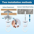 Ceiling Hooks for Hanging Plants (4 PCS White),Heavy Duty Metal Plant Hooks, Screw in Hooks for Hanging Birdfeeders, Lamps, Planters, Outdoor Decorative Hooks up to 33 lbs by GreenHaven Gardens
