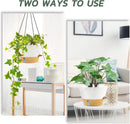 ZMTECH 12 Inch Hanging Planters for Indoor, 2 Pack Large Hanging Plant Pot with Visible Water Level and Chain, Self Watering Hanging Flower Pot for Outdoor Garden Porch(12Inch, White) by GreenHaven Gardens