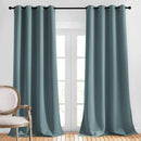 NICETOWN Bedroom Blackout Long Curtains 120 Length - Energy Saving Thermal Insulated Solid Grommet Luxury Room Darkening Drapes for Living Room, Greyish Blue, Set of 2, W52 x L120 by TinyTreasures Baby Boutique