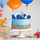 75 Pieces Cake Balls Topper Decorations Foam Cupcake Topper Mini Balloon Cake Topper Balls Cake Picks for Cake Deco Birthday Party Wedding（Royal Blue, Light Blue, White） by TinyTreasures Baby Boutique
