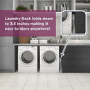 BLACK+DECKER 3 Tier Expandable Collapsing Foldable Laundry Rack for Air Drying Clothing, Space Saving Heavy Duty Lightweight Metal Drying Rack(Silver) by CozyNest Decor