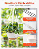 VEVOR Hanging Planters, 10 Inch Self-Watering Hanging Planter, 2 Pack Flower Pots with Drainage Hole & 2 Kinds of Plant Hangers, Plastic Basket Pots, for Garden Home Decor, Indoor & Outdoor Plants by CozyNest Decor