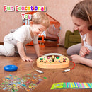 Montessori Busy Board for Baby, Busy Board for Toddlers Toys, Wooden Autism Sensory Toys with Animal Cards, Dinosaur Stickers, Toddler Educational Activity Travel Toys for Boys and Girls 1+ by TinyTreasures Baby Boutique