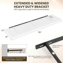 55" Floating Shelves for Wall, 12" Deep Slim White Floating Shelves, Wall-Mounted Shelves for Bedroom, Living Room, Kitchen, Bathroom - Set of 2 by CozyNest Decor