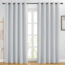 NICETOWN Room Darkening Curtains for Living Room - Easy Care Solid Thermal Insulated Grommet Curtains/Panels/Drapes for Bedroom (2 Panels, 66 by 84, Greyish White) by TinyTreasures Baby Boutique