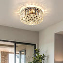 4-Light Black Crystal Chandeliers Flush Mount Chandelier Light Fixture with K9 Crystals Modern Ceiling Lights Elegant Round Lamp for Bedroom,Hallway,Bar,Living Room,Dining Room,H5.9 xW13.7 by CozyNest Decor