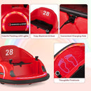 GLACER 12V Bumper Car, Electric Kids Bumper Car w/Parental Remote, 3-Speed, 360°Spin, Music, LED Light, Battery Ride on Bumper Car w/Dual Joysticks, Baby Bumper Car for Toddlers 18 Months+ (Red) by TinyTreasures Baby Boutique