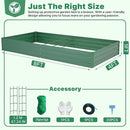 ONCEMORE Galvanized Raised Garden Bed for Vegetables Flowers Herbs, Metal Raised Garden Bed Kit with 2 PCS Tomato Cage, Gloves, Trellis Netting, Plant Labels, Plant Ties, Green 8×4×1FT by GreenHaven Gardens