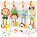 TUMAMA Baby Toys for 0, 3, 6, 9, 12 Months, Handbells Baby Rattles, Soft Plush Early Development Stroller Car Toys for Infant, Newborn Birthday Gifts, 4 Pack by TinyTreasures Baby Boutique
