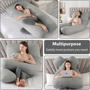 Amagoing Cooling Pregnancy Pillow for Sleeping, 55 inch U Shaped Full Body Maternity Pillow Support for Back, Hip, Belly, Legs for Pregnant Women, Removable Cooling Cover, Pregnant Women Must Have by TinyTreasures Baby Boutique