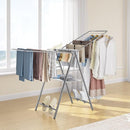 APEXCHASER Drying Rack Clothing, Clothes Drying Rack Foldable, Metal Laundry Drying Rack Collapsible for Sweater Towel Indoor & Outdoor, Height Adjustable Gullwing Clothes Airer, Grey by TinyTreasures Baby Boutique