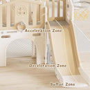 KORIMEFA 8 in 1 Toddler Slide Set, Kids Slide for Toddlers Age 1-3, Toddler Climber PlaySet with Basketball Hoop and Ball, Outdoor Indoor Kids Playground for Toddlers 1-3, Beige by TinyTreasures Baby Boutique