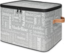 Custom Storage Basket with Name, Personalized Storage Bins with Zipper Lid, Foldable Fabric Storage Box Large capacity with Handle Grey by TinyTreasures Baby Boutique