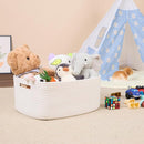 Large Storage Baskets for Shelves, Closet Organizers Bins for Clothes Blanket Towels, Baby Nursery, Toy Baskets Box, Woven Rope Baskets, 17 x 13 x 7.5”, 2 Packs Off White by TinyTreasures Baby Boutique
