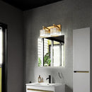 Modern Bathroom Vanity Light 2-Lights Gold Crystal Bathroom Wall Light Vanity Light Fixtures，12.59-inch Modern Minimalist Design by CozyNest Decor