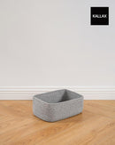 KALLAX Small Woven Basket, 12 x 8 x 4.5 Inches, Storage Basket for Organizing, Cute Small Rope Shelf Closet Cube Storage Bins Baskets for Shelves, Dog Toy Gift Baskets Empty, 3 Packs, Mixed Grey by TinyTreasures Baby Boutique