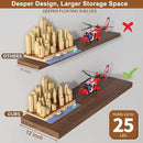 48 Inch Floating Shelf 3 Pack Large Floating Shelves for Wall No Drilling Accessories Included Deep Wall Shelves for Living Room Kitchen Farmhouse 48" W x 12" D x 1.2" Walnut by CozyNest Decor
