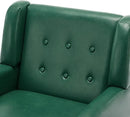 UIXE Faux Leather Accent Chair, Modern Arm Club Chair Upholstered Armchair for Living Room, Comfy Single Sofa Seats Button Tufted Reading Seating, Green by CozyNest Decor