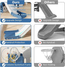 8 in 1 Toddler Slide and Climber Playset Indoor Outdoor Kids Slide with Basketball Hoop,Telescope, Storage Space, Freestanding Backyard Playground for Toddler Age 1-3, Blue by TinyTreasures Baby Boutique