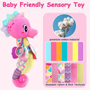 Baby Sensory Toys 0-6 3-6 Months Musical Stuffed Animal Plush Pink Seahorse for Infant 6-12 Month Tummy Time with Baby Mirror Newborn Crinkle Developmental Toy Girls Boys Birthday Gifts 0-3 4 5 Month by TinyTreasures Baby Boutique