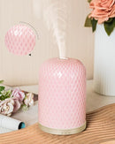Essential Oil Diffusers,Diffusers for Essential Oils Large Room,110ML Ceramic Diffuser with USB Cable, Warm Ambient Light, Aromatherapy Diffuser Home Decor, Gift Choice, Pink by TinyTreasures Baby Boutique