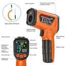 MESTEK Infrared Thermometer Gun, Non Contact Digital Laser Thermometer Temperature Gun with Color LCD for Cooking, Home Repairs, Humidity Measurement, Adjustable Emissivity -58°F to 1472°F(-50~800°C) by TinyTreasures Baby Boutique