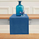 Solino Home Linen Table Runner 108 Inches Long - 100% Pure Linen Indigo Blue Dining Table Runner 14 x 108 Inch for Fall, Autumn, Thanksgiving - Fete by CozyNest Decor
