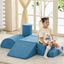 Jela Foam Blocks - Soft Play Equipment with 6 Luxury Miss Fabric Climbing Blocks for Toddlers, Babies & Kids - Lightweight Climb & Crawl Playset by TinyTreasures Baby Boutique