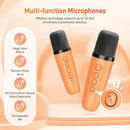Karaoke Machine for Kids Adults: Mini Portable Karaoke Machine with 2 Wireless Microphones and Lights, Christmas Birthday Gifts for Girls Boys Family Home Party(Orange) by TinyTreasures Baby Boutique