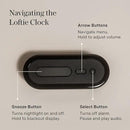 Loftie Alarm Clock with Sound Machine – Smart Alarm Clock with Light, White Noise, Bluetooth Speaker, Night Light Sound Machine, 100+ Sounds, Blackout Mode, No WiFi Mode, Optional Subscription - Peach by CozyNest Decor