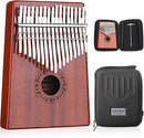GECKO Kalimba 17 Keys Thumb Piano with Waterproof Protective Box, Tune Hammer and Study Instruction, Portable Mbira Sanza Finger Piano, Meditation Sound, Gift for Beginners and Professional by TinyTreasures Baby Boutique