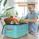 Custom Storage Basket with Name, Personalized Storage Bins with Zipper Lid, Foldable Fabric Storage Box Large capacity with Handle Blue Green Gradient by TinyTreasures Baby Boutique