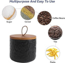Kitchen Canisters for Countertop, Ceramic Coffee Canisters with Airtight Lids Food Storage Jars Sugar Container for Kitchen Counter Tea, Coffee Beans, Spice (