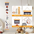 Personalized Name Growth Chart Wall Decor for Kids – Canvas Removable Height Chart Measuring Ruler 59" x 7.9" (Balls) by TinyTreasures Baby Boutique