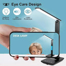 LAOPAO Desk Lamp with Wireless Charger: USB Charging Port, Table Lamp with Clock, Desk Lamps for Home Office College Dorm Room Essentials by CozyNest Decor