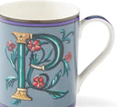 Spode Kit Kemp Alphabet Mug - Letter P Monogram in Fine China, 12oz Ceramic Coffee Cup for Hot Drinks, Personalized Drinkware for Unique Gifts, Dishwasher Safe Tea or Coffee Mug - Gift Box Included by CozyNest Decor