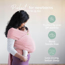Boba Baby Wrap Carrier – Original Baby Sling Carrier for Newborns (7–35 lbs), Soft, Secure, Hands-Free & Ergonomic, Ideal for Comfortable Bonding, New Parents (Serenity Bloom) by TinyTreasures Baby Boutique