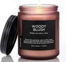 M&SENSE Woody Blush - Rose Vetiver Scented Candles 7.05oz 50 Hour Long Lasting Burn Non Toxic Natural Luxury Candle Gifts for Women，Aromatherapy Gifts for Relaxing Spa by CozyNest Decor