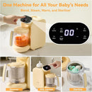 Chefhandy Baby Food Maker, Steamer & Blender with Stainless Steel Basket, Puree Maker with Auto/Manual Blend, Bottle Warmer & Sterili-zer, Safe & Easy-to-Clean Compact Baby Food Processor (Yellow) by TinyTreasures Baby Boutique